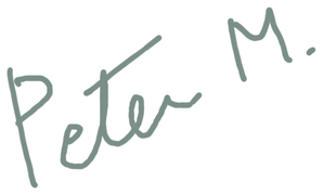 Signature manuscrite de Peter M.